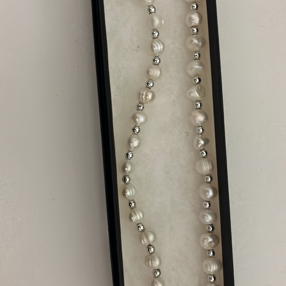 NWT SILVER & FRESHWATER PEARL NECKLACE 🔥🔥 - Picture 4 of 7